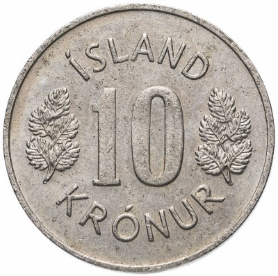 купить Исландия 10 крон (kronur) 1967-1980, случайная дата