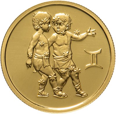 купить 50 рублей 2004 ММД UNC "Знаки зодиака - Близнецы"