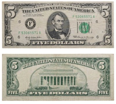 купить США 5 долларов 1969 год (Pick 450а) F-Атланта