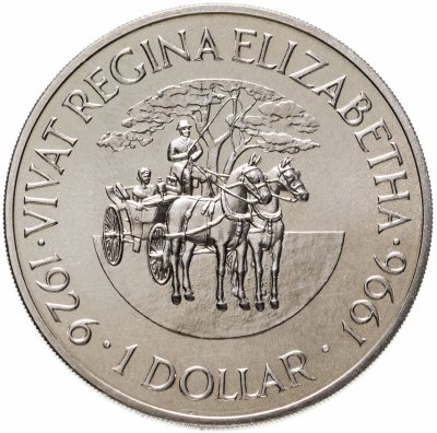 купить Бермудские Острова 1 доллар (dollar) 1996 "70 лет со дня рождения Королевы Елизаветы II"