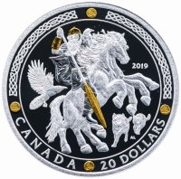 купить Канада 20 долларов 2019 "Северный бог - Один", в коробке с сертификатом