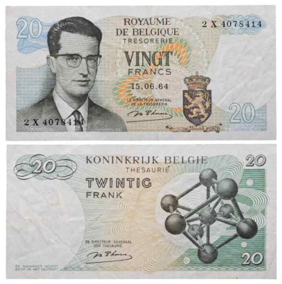 купить Бельгия 20 франков 1964 год