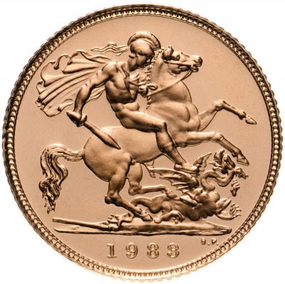 купить Великобритания 1/2 соверена (sovereign) 1983, с портретом королевы Елизаветы
