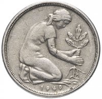 Купить Германия 50 пфеннигов (pfennig) 1949 F