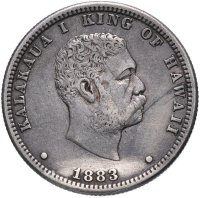 купить Гавайи 1/4 доллара (hapaha) 1883
