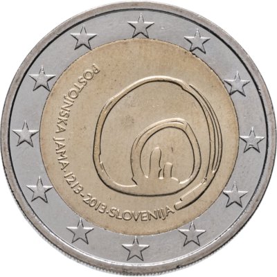 купить Словения 2 евро (euro) 2013 800 лет с первого посещения пещеры Постойнска-Яма