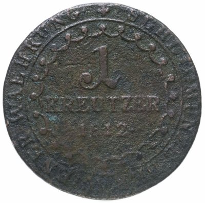 купить Австрия 1 крейцер 1812 S знак монетного двора "S" - Смолник