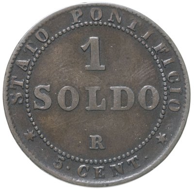 купить Папская область 1 сольдо (soldo) 1867