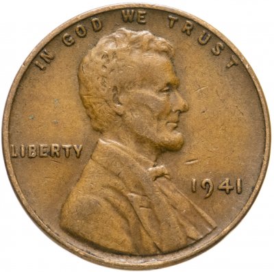 купить США 1 цент 1941, без обозначения монетного двора