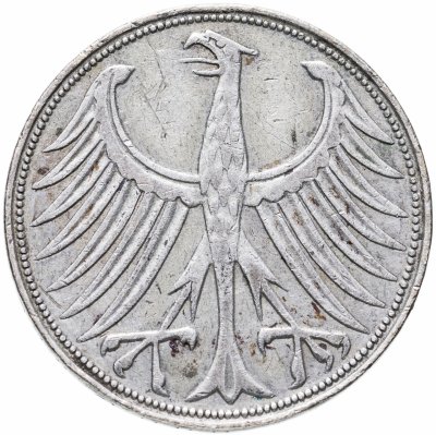 купить Германия, ФРГ 5 марок (mark) 1951 G