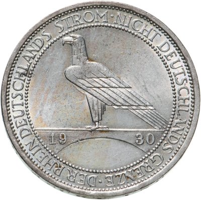 купить Германия 3 рейхсмарки (reichsmark) 1930 Освобождение Рейнской области (Рейнланда) Знак монетного двора "A" — Берлин