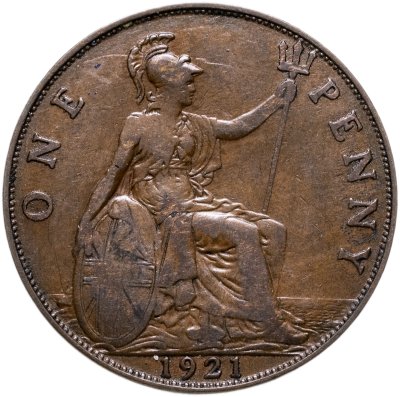 купить Великобритания 1 пенни (penny) 1921