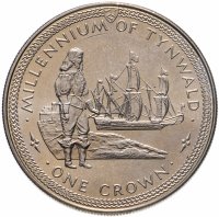 купить Остров Мэн 1 крона 1979 "1000 лет Тинвальду"