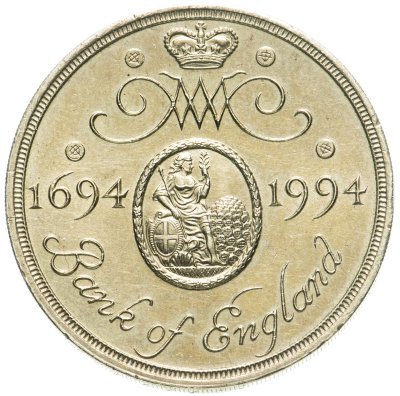 купить Великобритания 2 фунта (pounds) 1994 "300 лет Банку Англии"