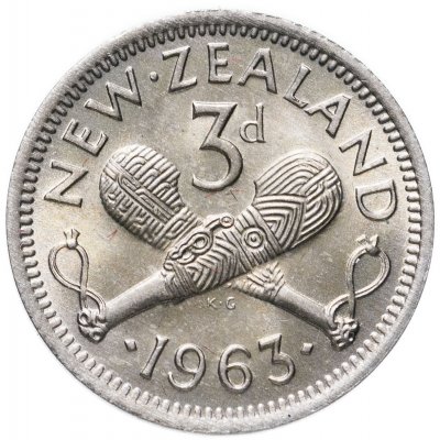 купить Новая Зеландия 3 пенса (pence) 1963