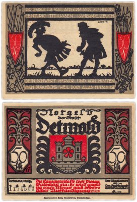 купить Германия (Липпе-Детмольд: Детмольд) 50 пфеннигов 1920 (268.10a/B1/6)