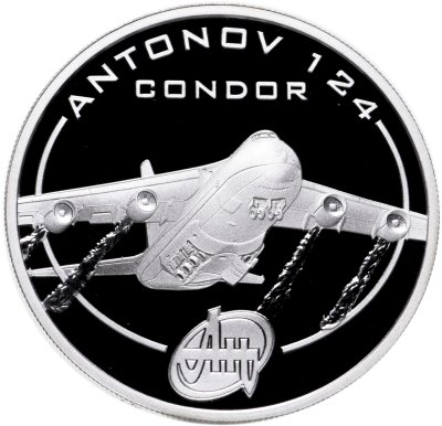 купить Острова Кука 1 доллар 2008 «Самолёт Ан-124»