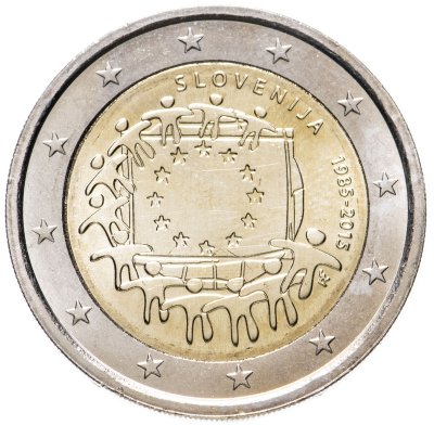 купить Словения 2 евро 2015 "30 лет флагу Европы"
