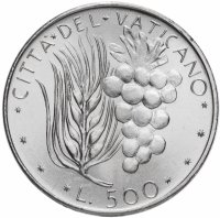 Купить Ватикан 500 лир 1973