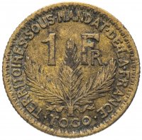 Купить Того 1 франк 1926 VF (ошибка чеканки)
