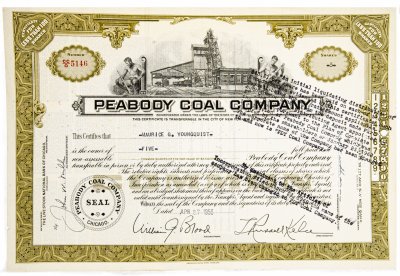 купить Акция США PEABODY COAL COMPANY (ILLINOIS) 1956 г.