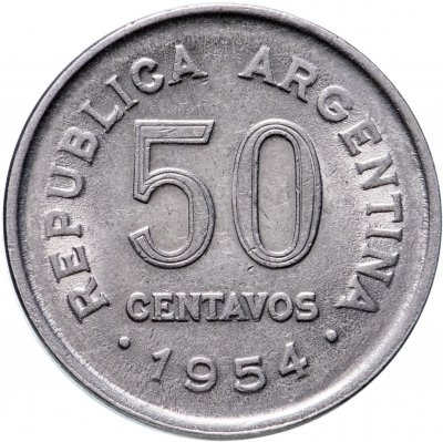 купить Аргентина 50 сентаво (centavos) 1954