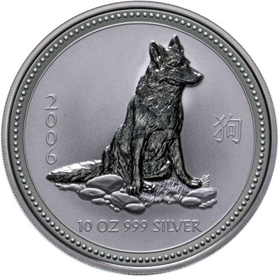 купить Австралия 10 долларов 2006 UNC "Год собаки - лунный календарь. Лунар-1. Овчарка"