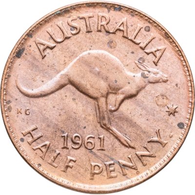 купить Австралия 1/2 пенни (penny) 1961