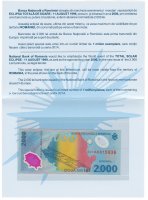 Купить Румыния 2000 лей 1999 (Pick 111b) в Буклете