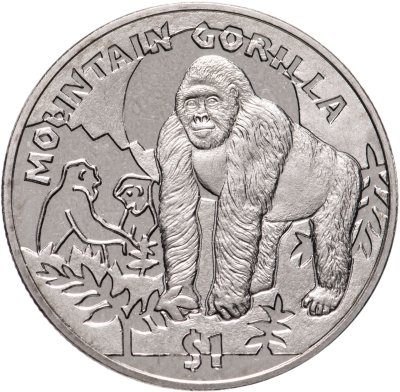 купить Сьерра-Леоне 1 доллар (dollar) 2011 "Обезьяны - Горная горилла"