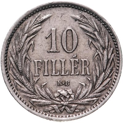 купить Венгрия 10 филлеров (filler) 1908