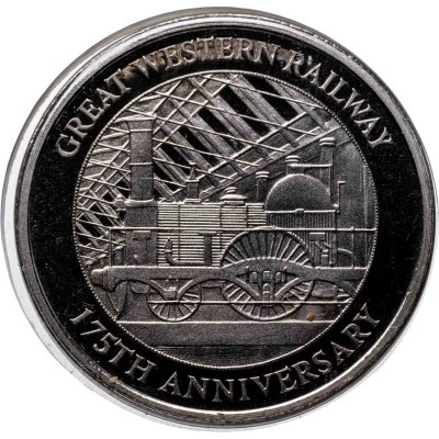 купить Жетон Великобритания 2010 "175 лет великой железной дороге Поезд" в конверте с марками