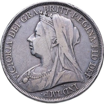 купить Великобритания 1 крона (crown) 1897 Дата на гурте LXI