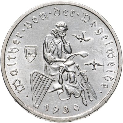 купить Германия (Веймарская республика) 3 рейхсмарки (reichsmark) 1930 A "700 лет со дня смерти Вальтера фон дер Фогельвейде"