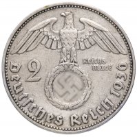 купить Германия (Третий Рейх) 2 рейхсмарки (reichsmark) 1936 "D"