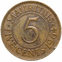 купить Маврикий 5 центов (cents) 1964