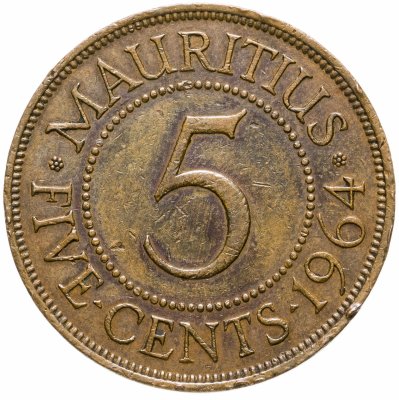 купить Маврикий 5 центов (cents) 1964