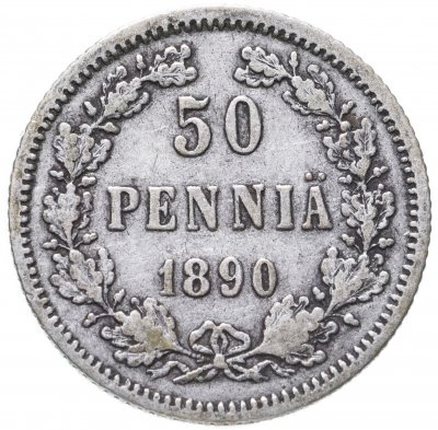 купить 50 пенни 1890 L, монета для Финляндии