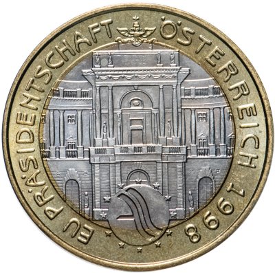 купить Австрия 50 шиллингов (shillings) 1998 "Председательство Австрии в ЕС"