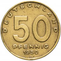 Купить Германия, ГДР 50 пфеннигов 1950 А
