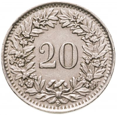 купить Швейцария 20 раппенов (rappen) 1951
