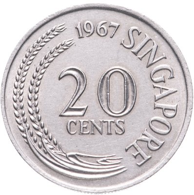 купить Сингапур 20 центов (cents) 1968