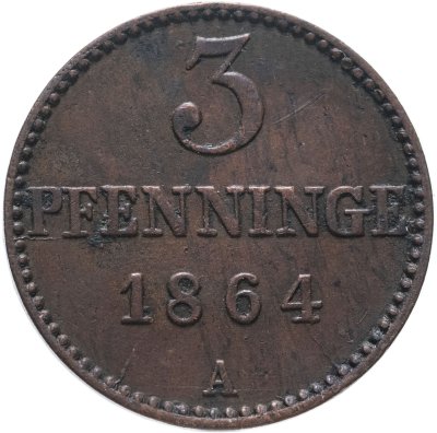 купить Германия (Мекленбург-Шверин) 3 пфеннига 1864
