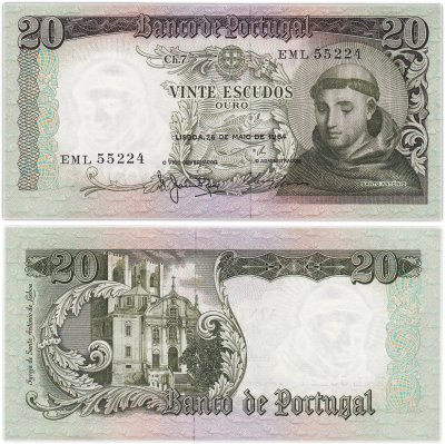 купить Португалия 20 эскудо 1964 (Pick 167b(6)