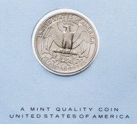 Купить Серия "Птицы на монетах мира" - США 25 центов (квотер, 1/4 доллара, quarter dollar) 1980 (в буклете)