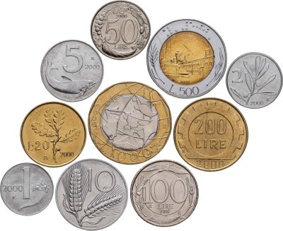 купить Италия набор из 10 монет 2000