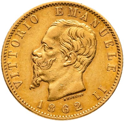 купить Италия 20 лир (lire) 1862