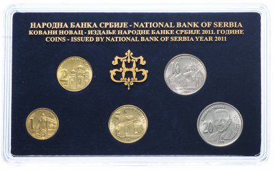 купить Сербия официальный набор монет 2011 год (5 штук, UNC)