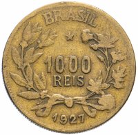 Купить Бразилия 1000 рейс (reis) 1927