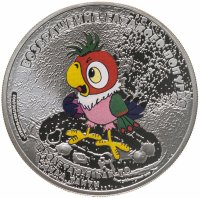 купить Острова Кука 5 доллар 2011 «75 лет-Союзмультфильм-попугай Кеша»
